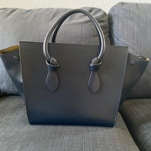 Celine mini tie tote navy
